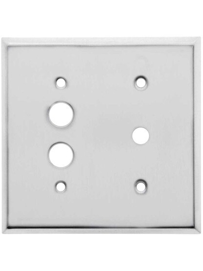 Classic Push Button / Rotary Dimmer Combo Switchplate In Polished Chrome.